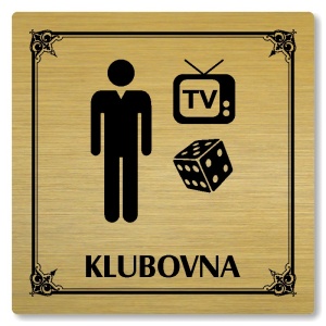 Klubovna, 80x80mm, zlatá, Nebraska